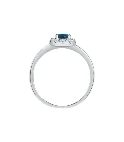 DAMES Bluespirit Zirkoon ring, Zilver 925 Aurora