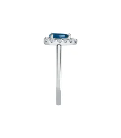 DAMES Bluespirit Zirkoon ring, Zilver 925 Aurora