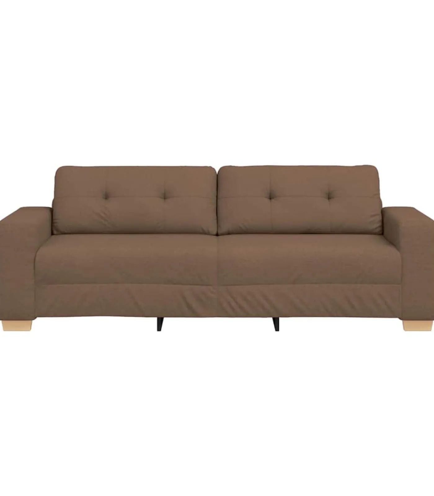 vidaXL 3-Zits Sofa met kussen Bruin Stof