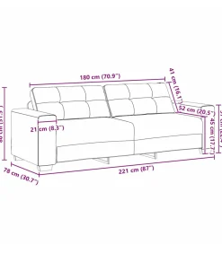 vidaXL 3-Zits Sofa met kussen Bruin Stof