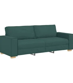 Hot 3-Zits Sofa met kussen Donkergroen 220 x 78 x 84 cm Stof Zetels