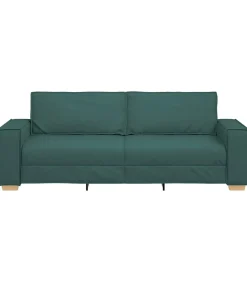 Hot 3-Zits Sofa met kussen Donkergroen 220 x 78 x 84 cm Stof Zetels