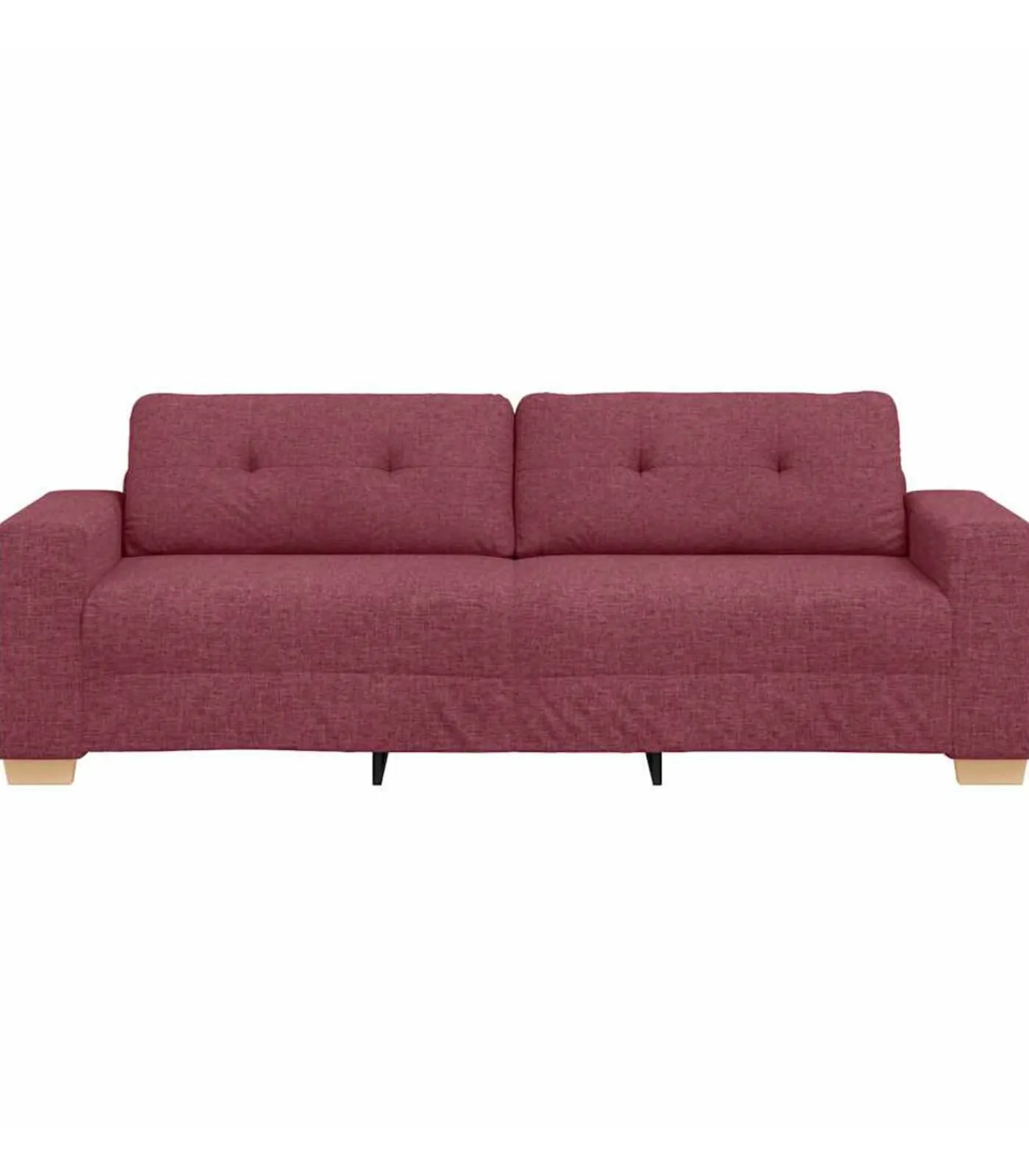 3-Zits Sofa met kussen Wijnrood Stof Zetels