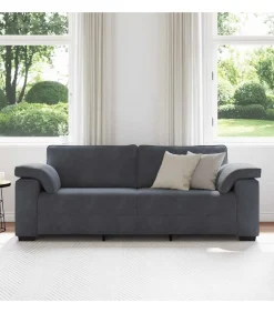 vidaXL 3-zitsbank 178 cm fluweel donkergrijs