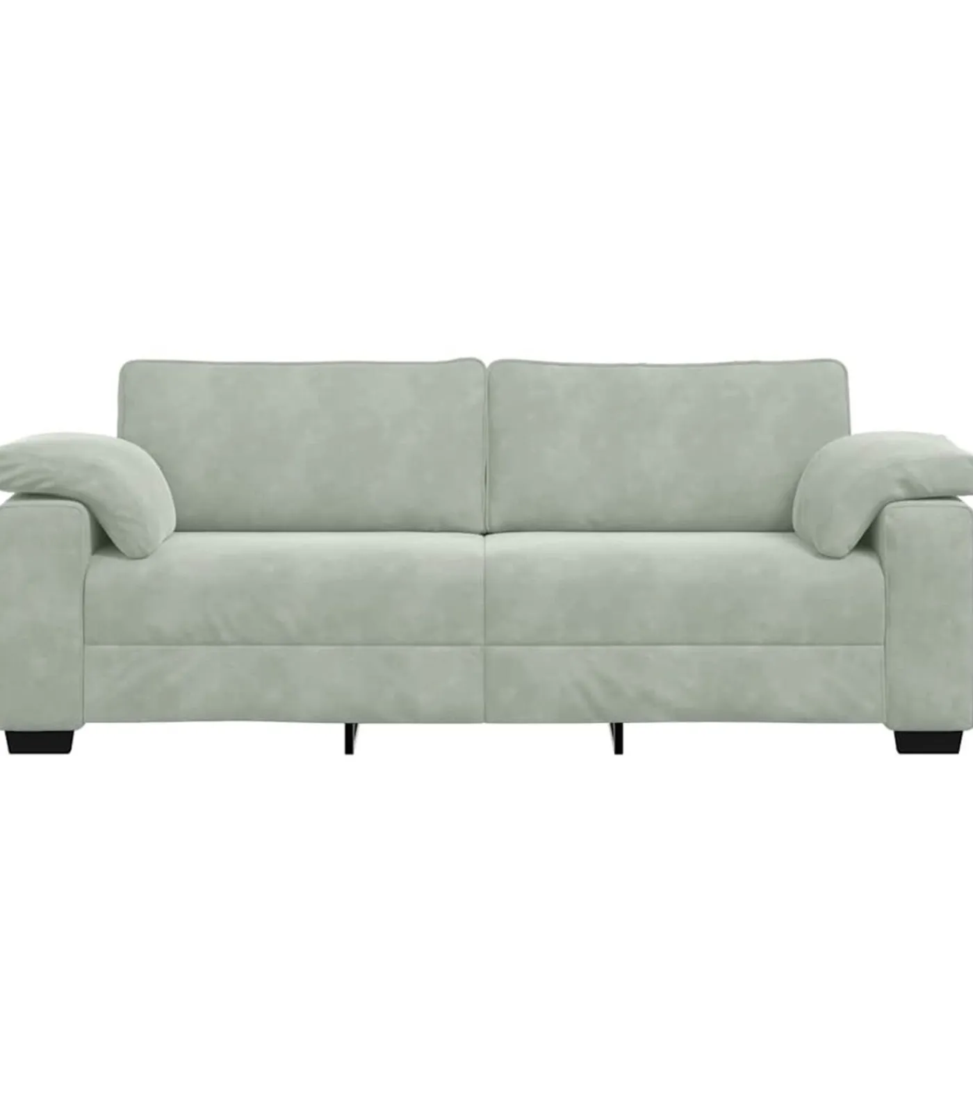 vidaXL 3-zitsbank 178 cm fluweel lichtgrijs