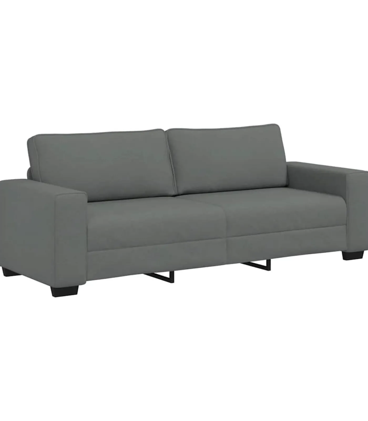 Clearance 3-zitsbank 180 cm stof donkergrijs Zetels