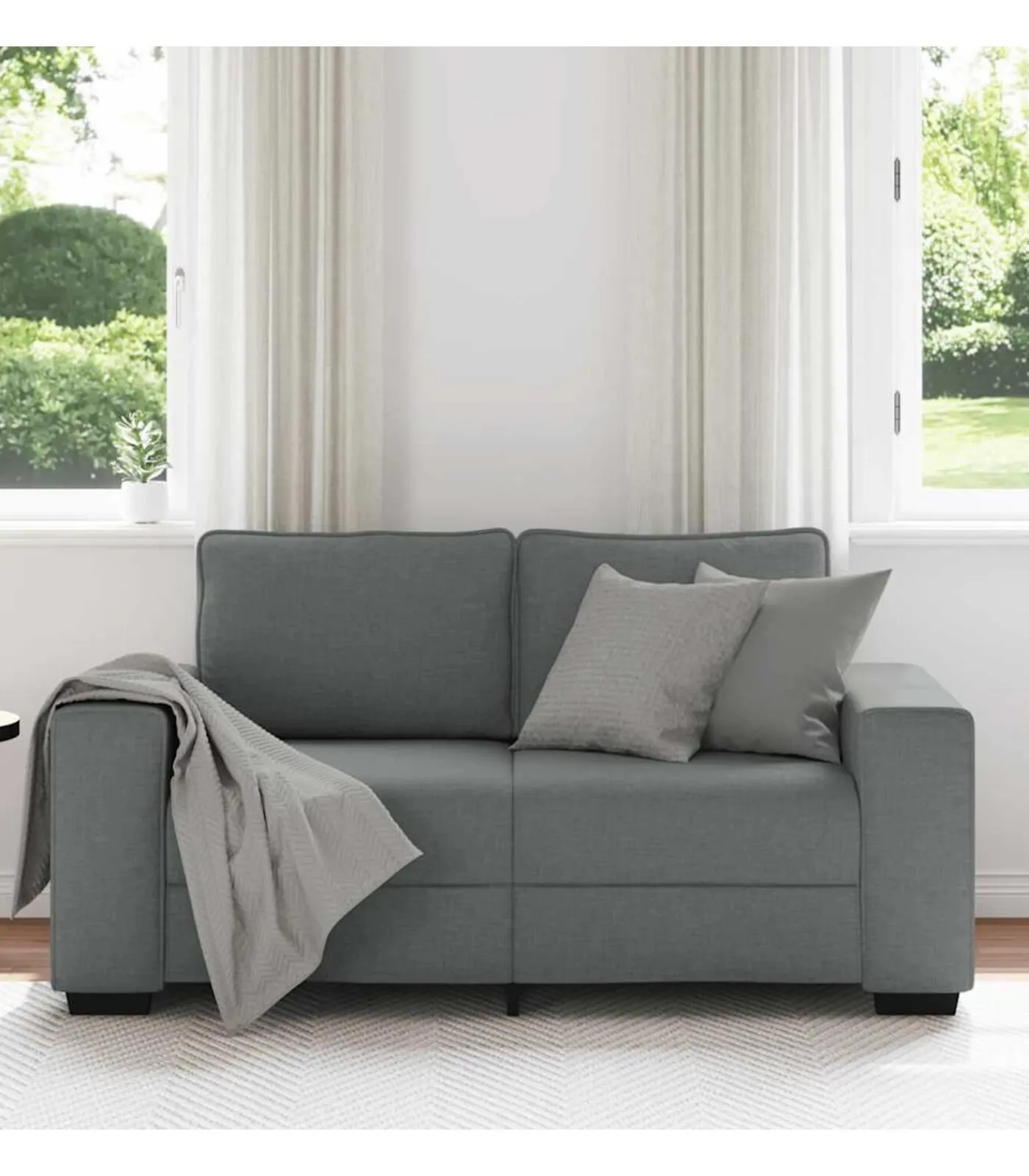 Discount 2-zitsbank 120 cm stof donkergrijs Zetels