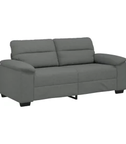 vidaXL 2-zitsbank 140 cm stof donkergrijs