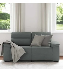 vidaXL 2-zitsbank 120 cm stof donkergrijs