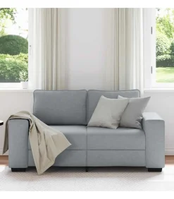 vidaXL 2-zitsbank 120 cm stof lichtgrijs