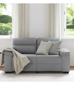 vidaXL 2-zitsbank 120 cm stof lichtgrijs