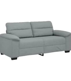 vidaXL 2-zitsbank 140 cm stof lichtgrijs