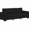 vidaXL 3-zitsbank 180 cm stof zwart