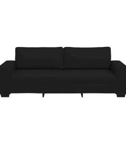 vidaXL 3-zitsbank 180 cm stof zwart