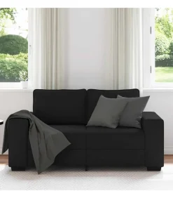 Discount 2-zitsbank 120 cm stof zwart Zetels