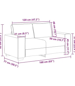 Discount 2-zitsbank 120 cm stof zwart Zetels