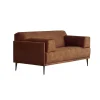 Tikamoon 2-3-zitsbank in terracottabruin fluweel Finn, 2-zit