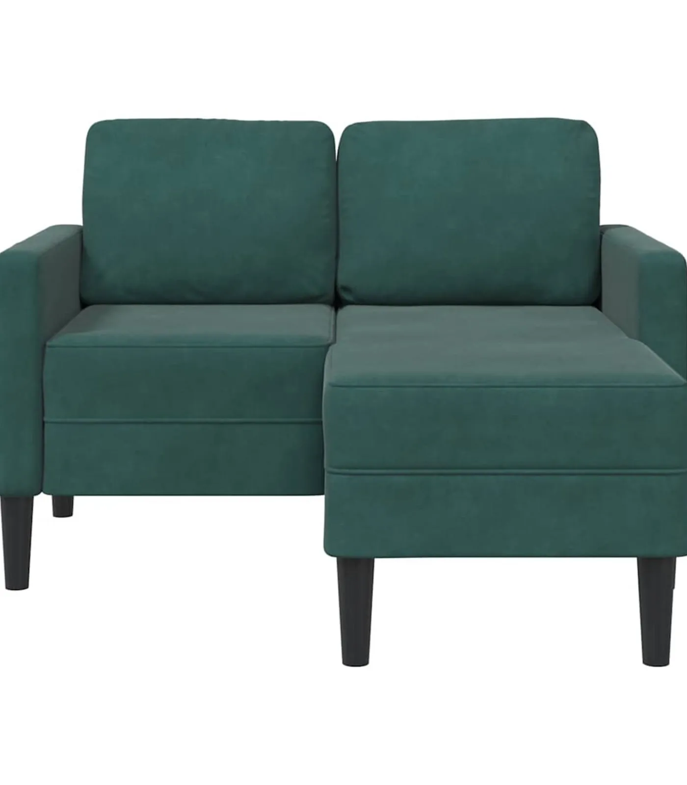 Best 2-zitsbank met chaise L-vorm donkergroen 125 cm fluweel Zetels