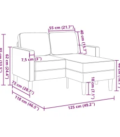 Best 2-zitsbank met chaise L-vorm donkergroen 125 cm fluweel Zetels