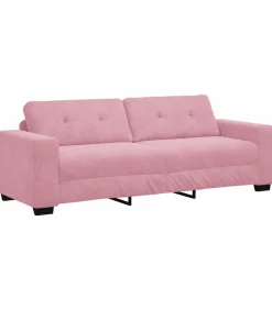 Discount 3-zitsbank roze 180 cm fluweel Zetels