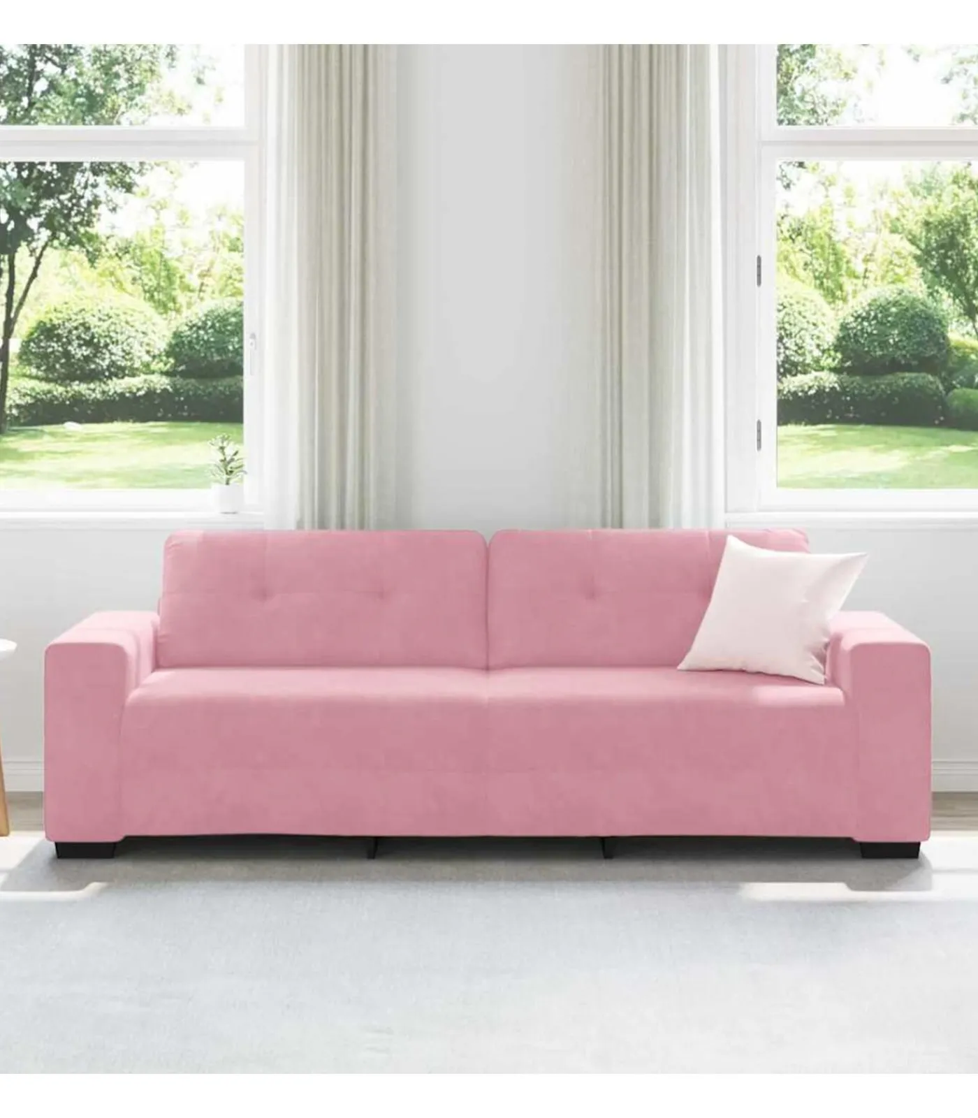 Discount 3-zitsbank roze 180 cm fluweel Zetels