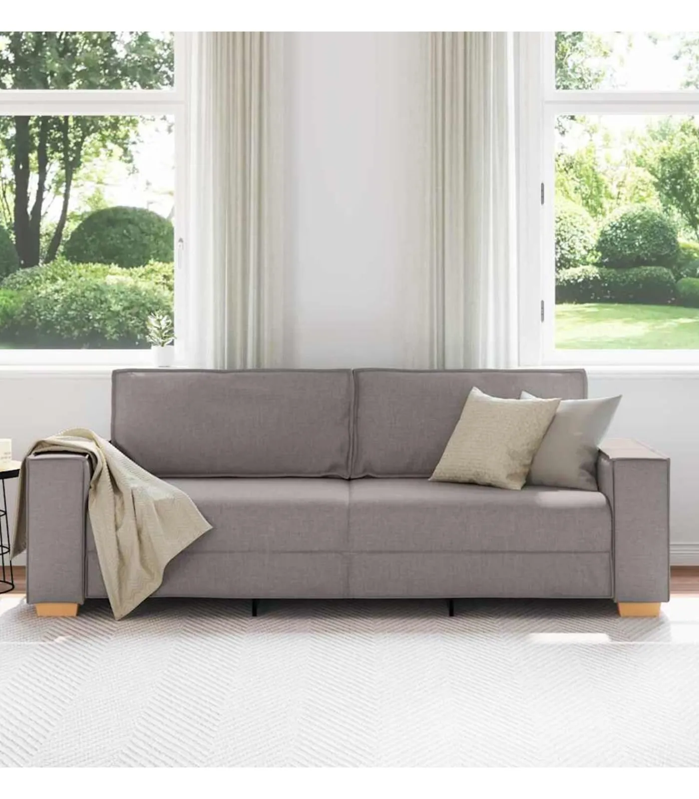 vidaXL 3-zitsbank Taupe 180 cm Stof
