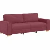 Hot 3-zitsbank Wijnrood 180 cm Stof Zetels