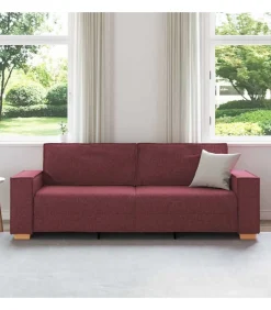 Hot 3-zitsbank Wijnrood 180 cm Stof Zetels