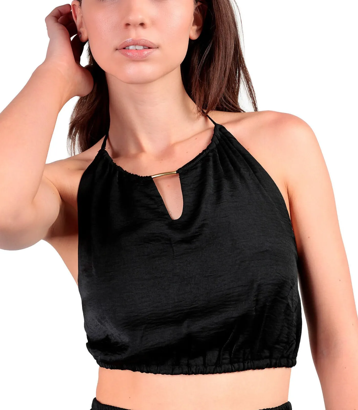 DAMES ADMAS Zomerse satijnen top en broek Satinee Beach