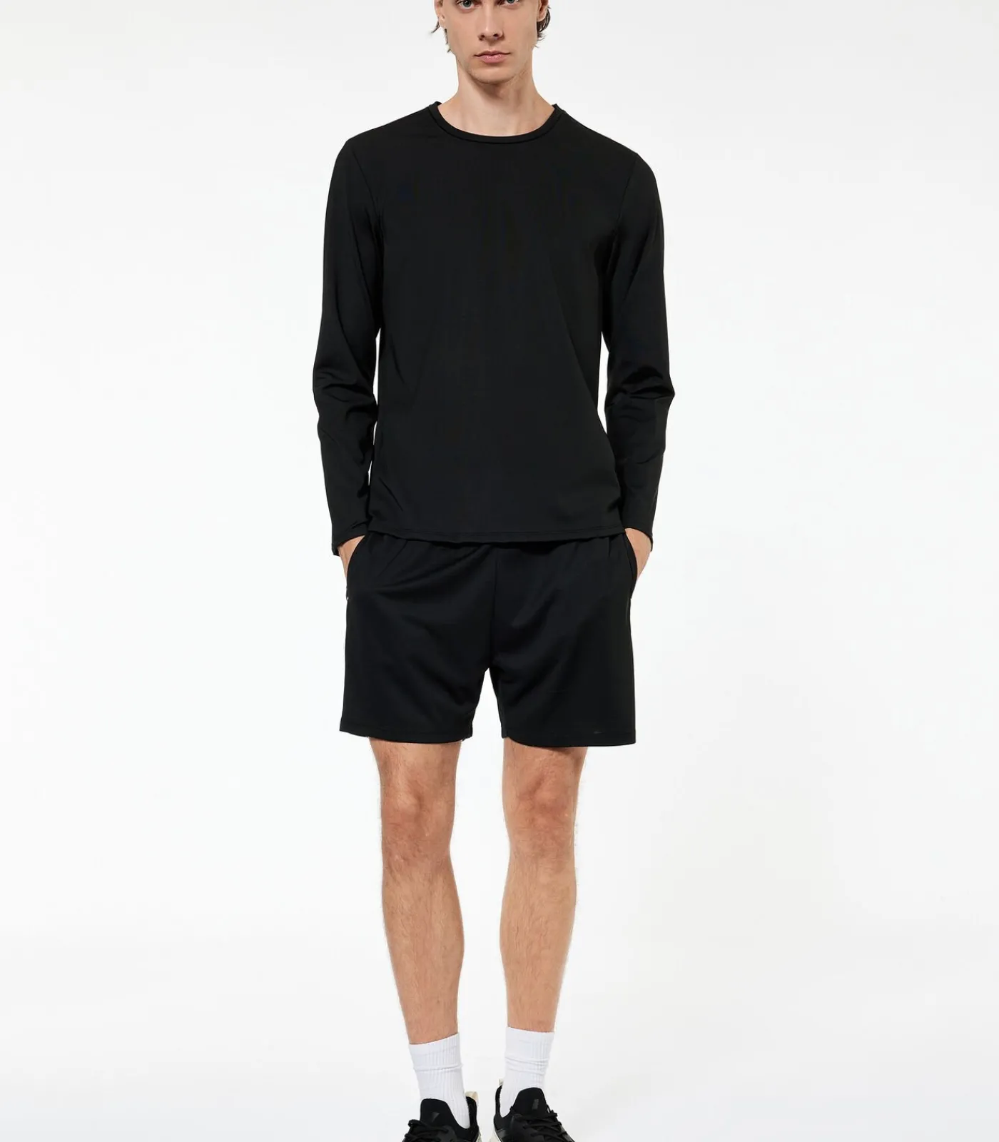 Heren Koton Zwart Herenshirt Lange Mouwen Regular Fit