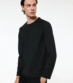 Heren Koton Zwart Herenshirt Lange Mouwen Regular Fit