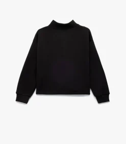 Discount Zwart Kinder Sweatshirt Lange Mouwen Halve Rits Kinderen Truien & Cardigans