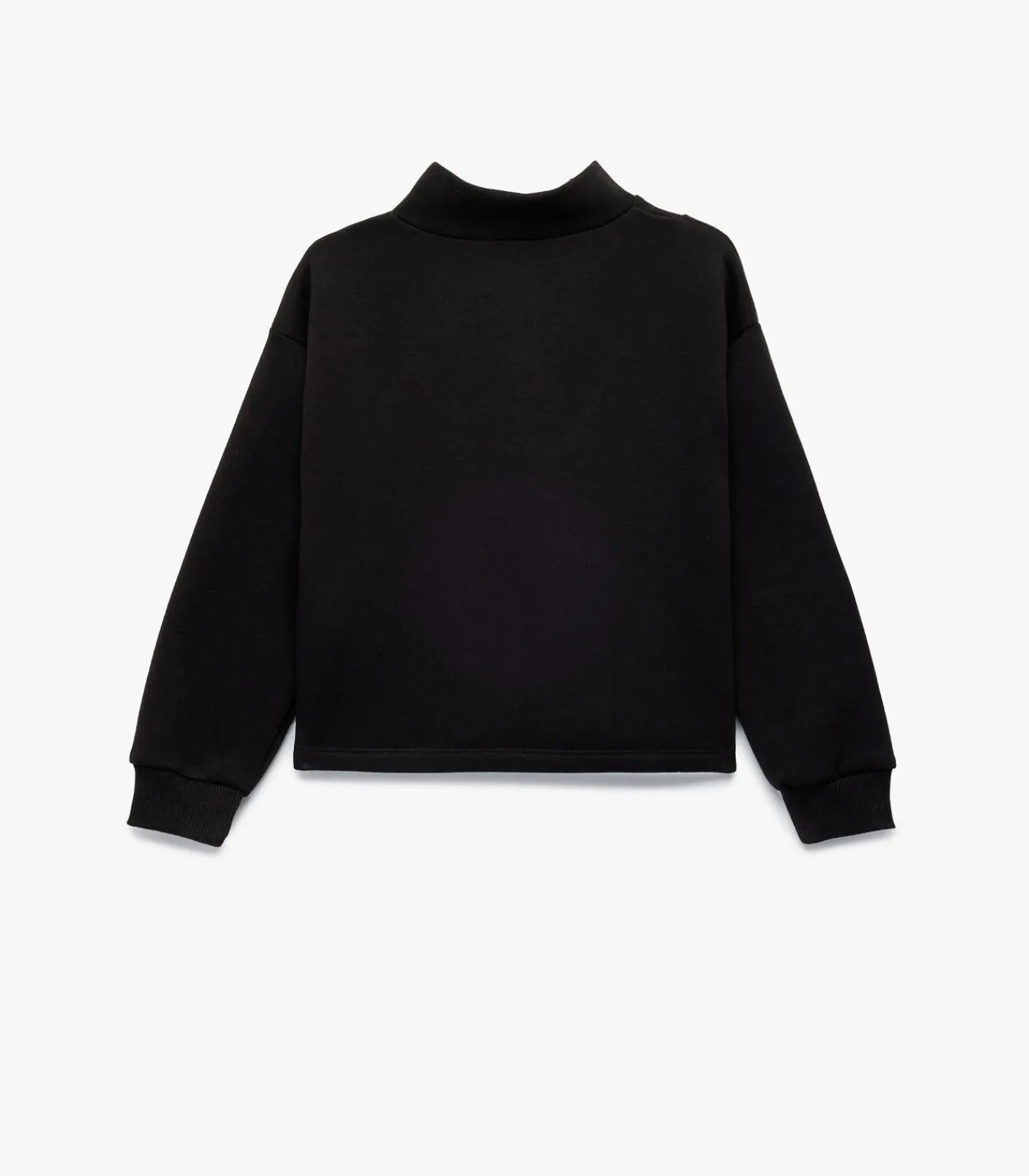 Discount Zwart Kinder Sweatshirt Lange Mouwen Halve Rits Kinderen Truien & Cardigans