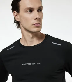 New Zwart Lang Mouwloos Bedrukt T-shirt Heren T-Shirts & Polo's