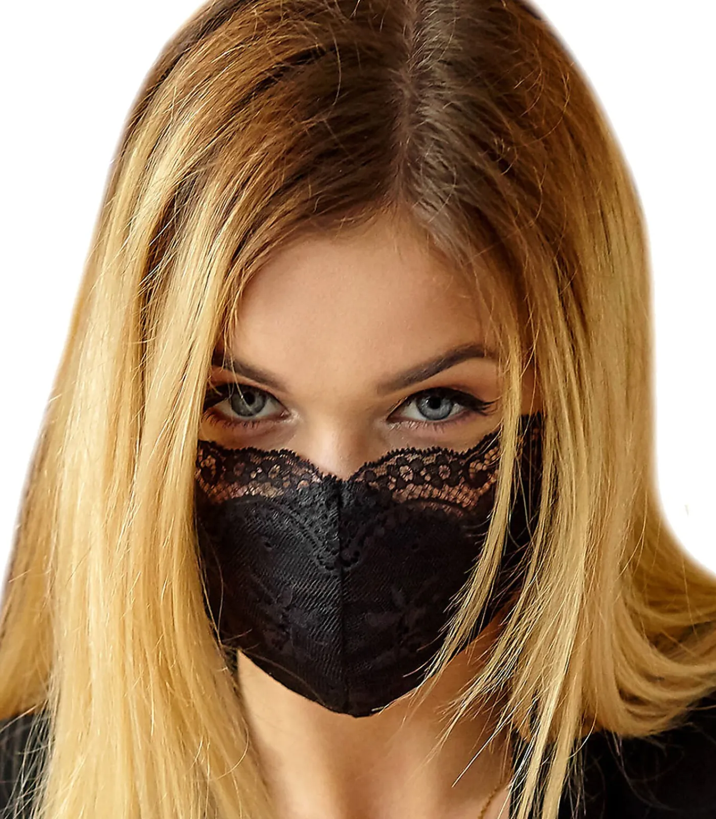 Clearance Zwart masker van katoen en kant DAMES Lingerie Accessoires