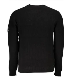 Hot Zwart Rib-Katoen Trui Met Logo Heren Truien & Cardigans