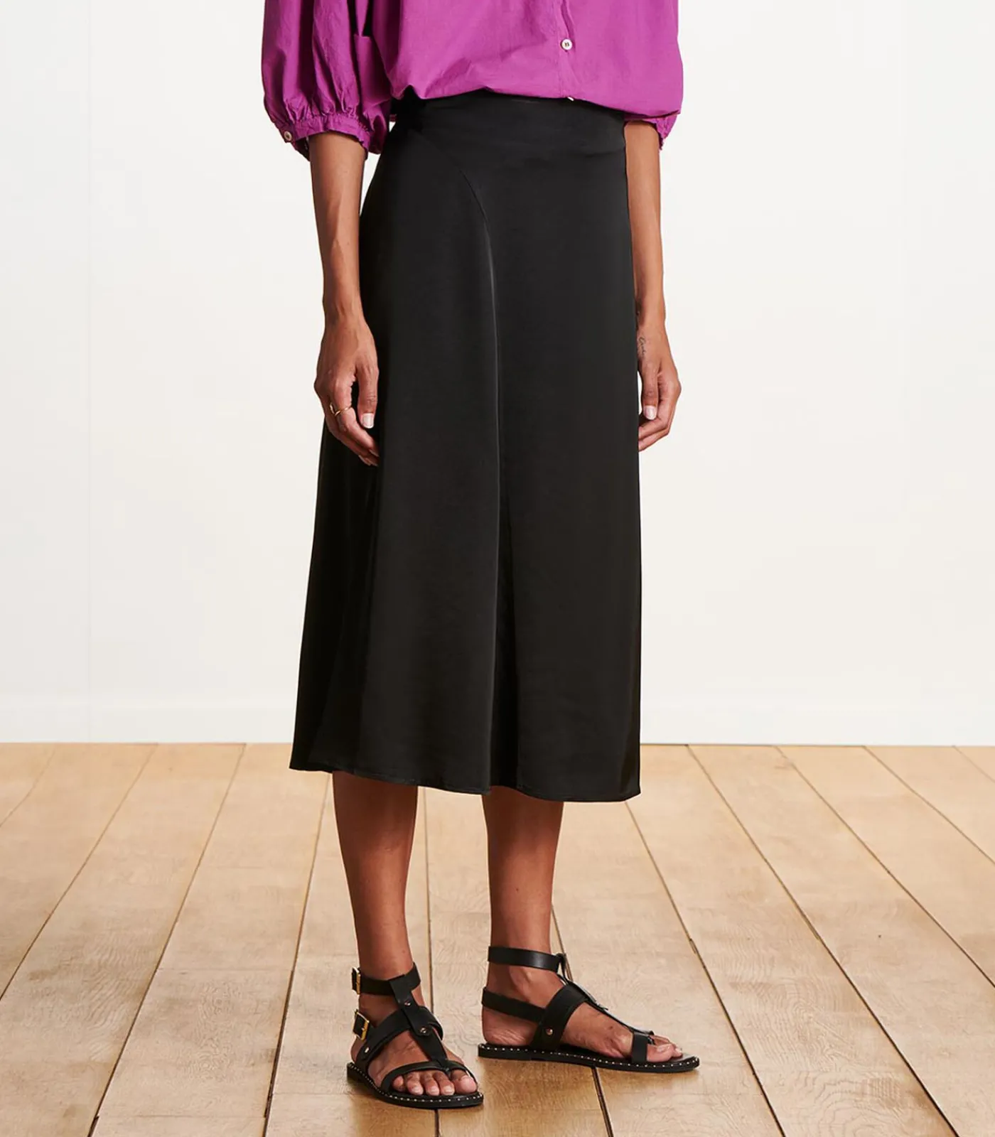 New zwart satijnen formele rok DAMES Rokken