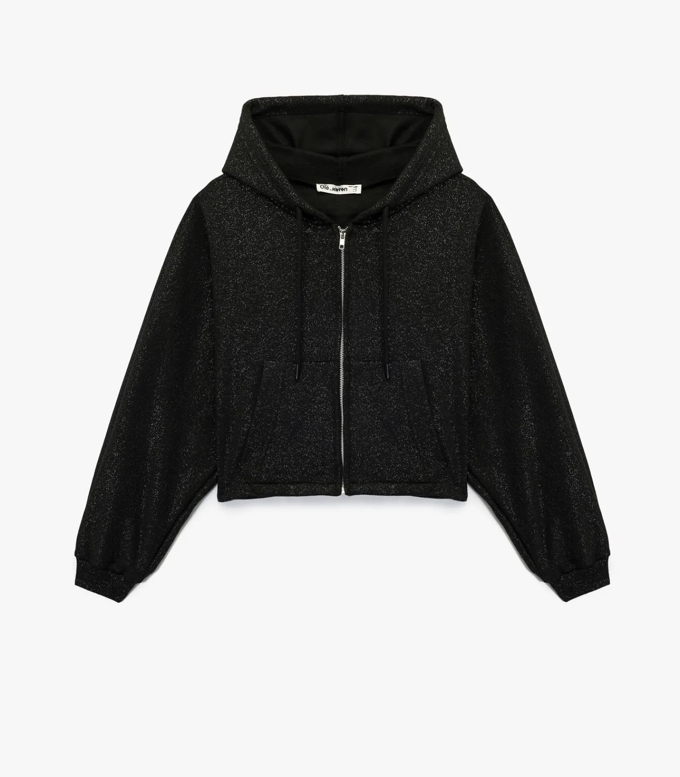 DAMES Koton Zwart Sweatshirt met Capuchon en Zakdetails