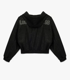 DAMES Koton Zwart Sweatshirt met Capuchon en Zakdetails