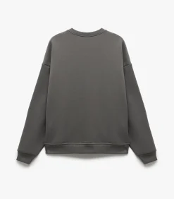 Zwart Sweatshirt Oversize Bedrukt Ronde Hals DAMES Truien & Cardigans