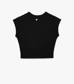 DAMES Koton Zwart T-shirt Korte Mouwen Slanke Pasvorm