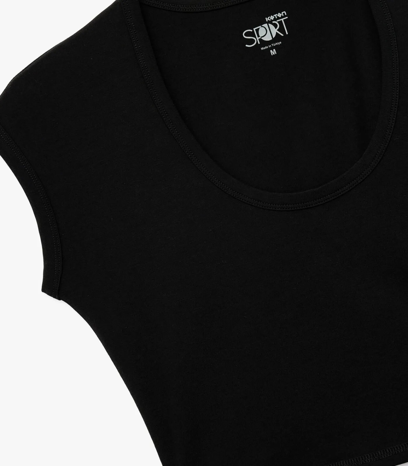 DAMES Koton Zwart T-shirt Korte Mouwen Slanke Pasvorm