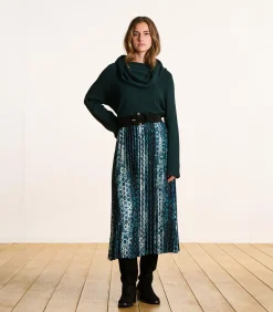 Clearance Zwarte brede elastische riem met ovale gesp DAMES Riemen