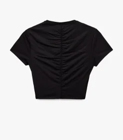 Online Zwarte Crop Top Korte Mouwen DAMES T-Shirts & Tops