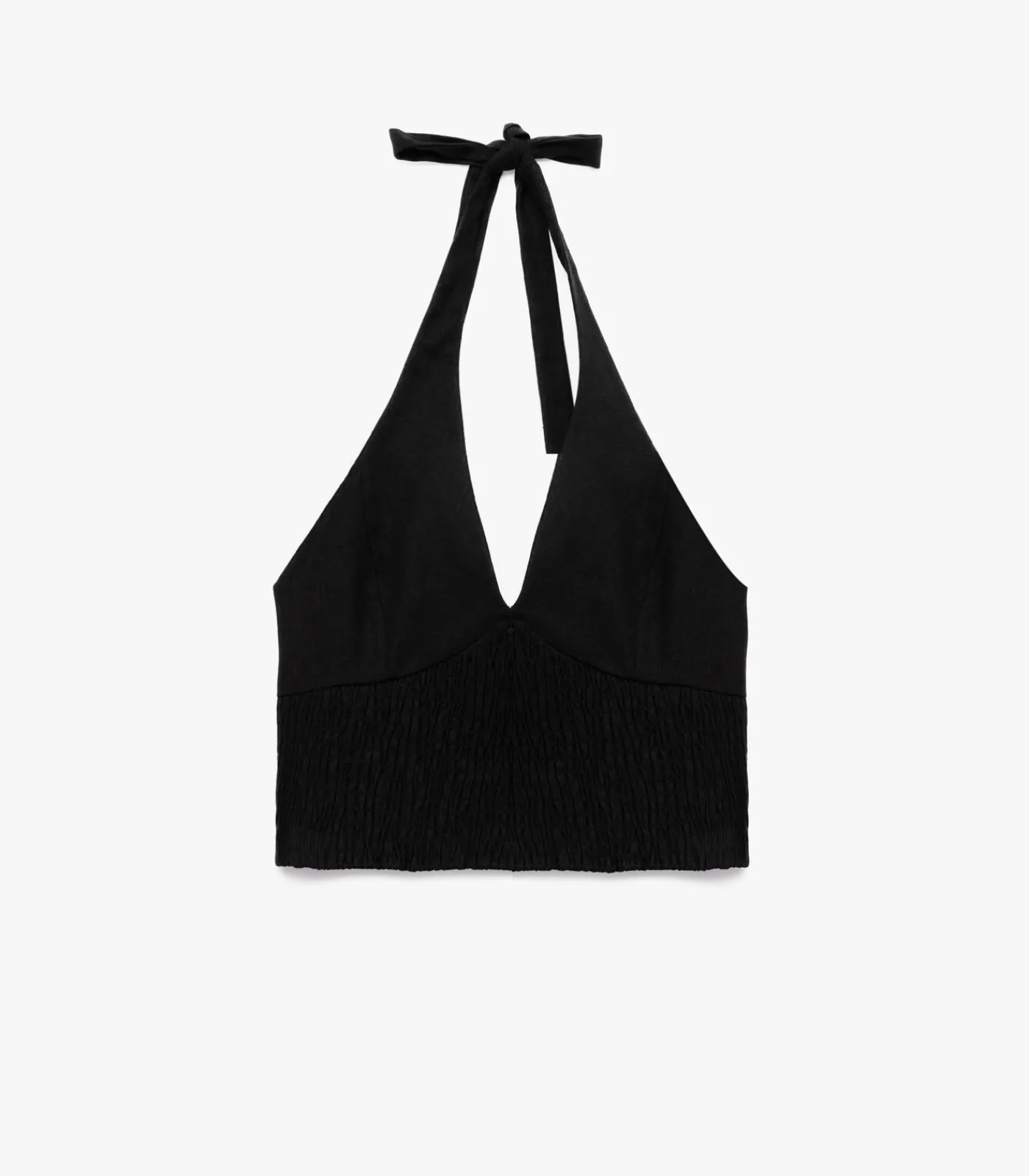 DAMES Koton Zwarte Halter Mouwloze Crop Top