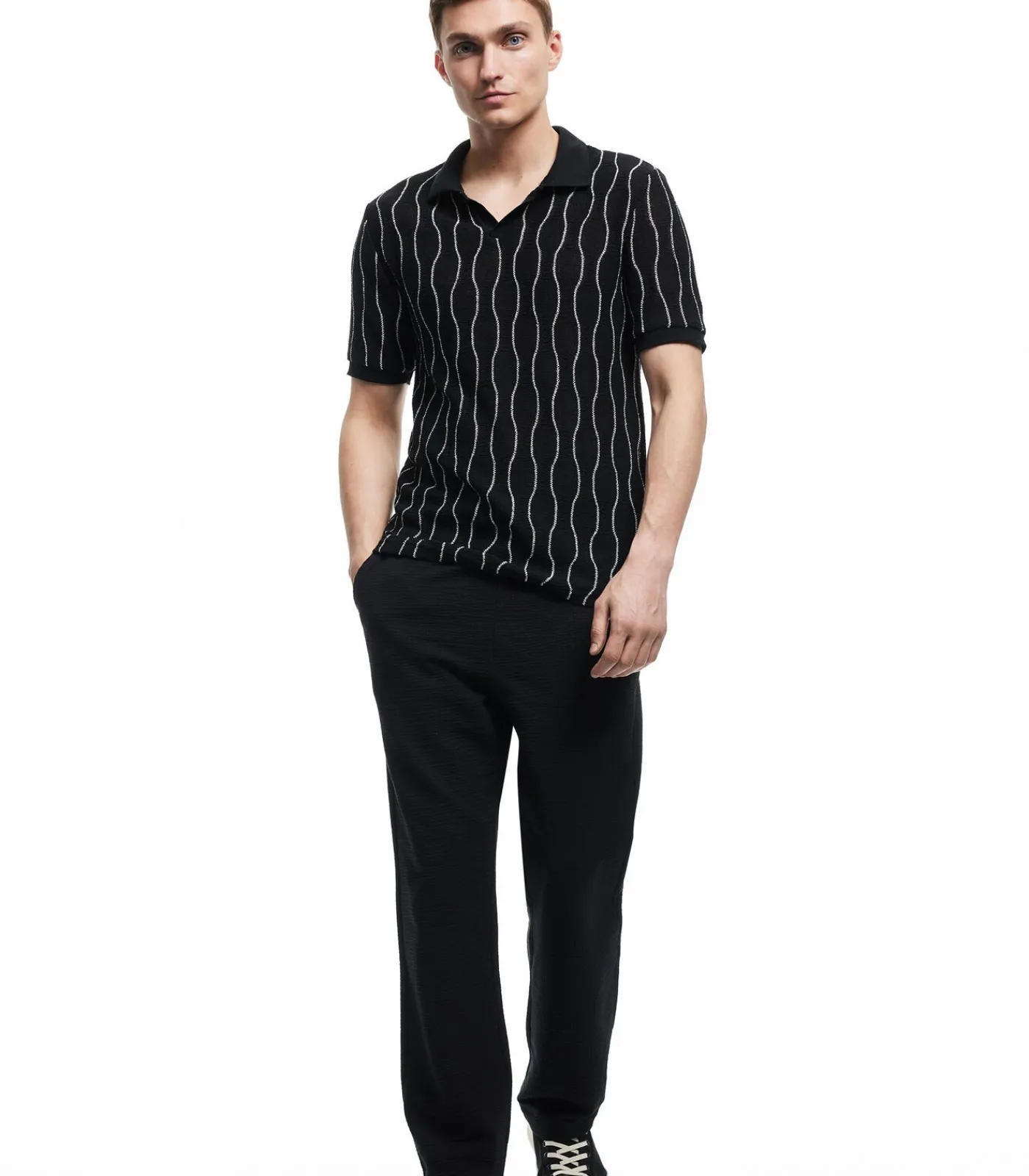 Online Zwarte Heren Joggingbroek met Zakdetails Heren Broeken & Shorts