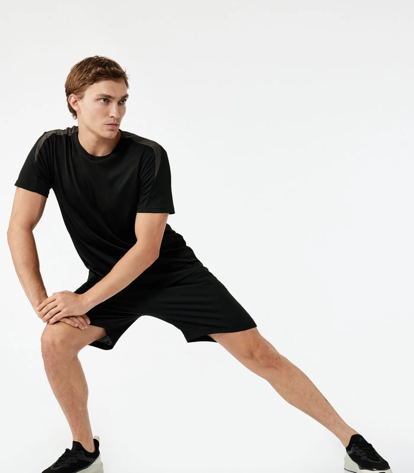 Discount Zwarte Heren Sportshort met Zakdetail Heren Broeken & Shorts