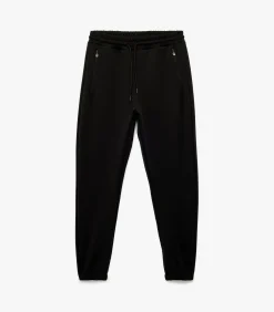 Outlet Zwarte Joggingbroek Rechte Pasvorm Met Ritszakken Heren Broeken & Shorts