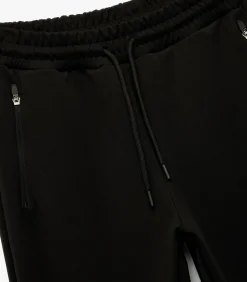 Outlet Zwarte Joggingbroek Rechte Pasvorm Met Ritszakken Heren Broeken & Shorts