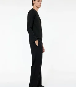 Heren Koton Zwarte Joggingbroek voor Heren met Elastische Taille en Zakdetail